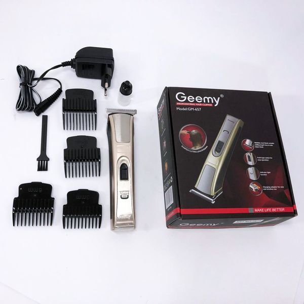 Машинка для стрижки Gemei GM-657 бездротова з комплектом насадок, Перукарські машинки 00014519 фото