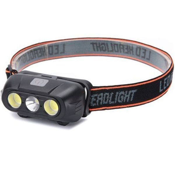 Фонарь налобный аккумуляторный KX-215-LED-2COB, Налобный светодиодный фонарь для ночных прогулок 00023007 фото