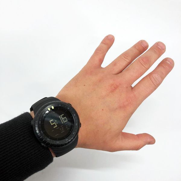 Часы наручные мужские SKMEI 1992BK BLACK, мужские армейские водостойкие тактические часы. Цвет: черный 00022064 фото