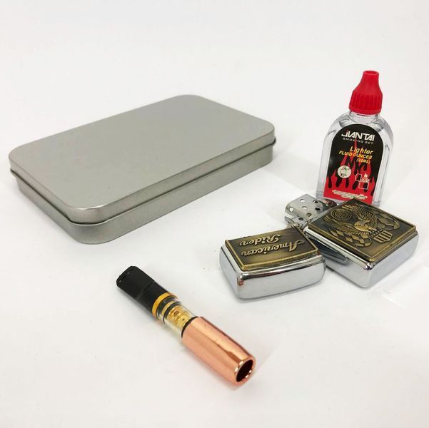 Зажигалка бензиновая в подарочной коробке N4, зажигалка в подарочном футляре, подарок зажигалка парню 00022991 фото