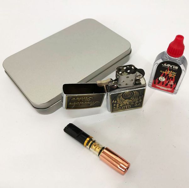 Зажигалка бензиновая в подарочной коробке N4, зажигалка в подарочном футляре, подарок зажигалка парню 00022991 фото