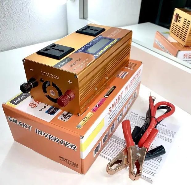 Перетворювач напруги з 12V/24V 220V 3500W LCD SMART (EY3500W) 00017983 фото
