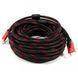 Кабель посилений 5м перехідник адаптер HDMI-HDMI тато-тато аудіо відео шнур в обмотці 00017298 фото 6