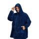 Плед толстовка с капюшоном и рукавами Huggle Hoodie оверсайз. Цвет: синий 00016278 фото 11