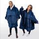 Плед толстовка с капюшоном и рукавами Huggle Hoodie оверсайз. Цвет: синий 00016278 фото 16