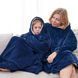 Плед толстовка с капюшоном и рукавами Huggle Hoodie оверсайз. Цвет: синий 00016278 фото 7