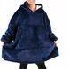 Плед толстовка с капюшоном и рукавами Huggle Hoodie оверсайз. Цвет: синий 00016278 фото 6