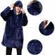 Плед толстовка с капюшоном и рукавами Huggle Hoodie оверсайз. Цвет: синий 00016278 фото 4