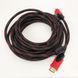 Кабель посилений 5м перехідник адаптер HDMI-HDMI тато-тато аудіо відео шнур в обмотці 00017298 фото 16
