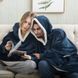 Плед толстовка с капюшоном и рукавами Huggle Hoodie оверсайз. Цвет: синий 00016278 фото 10