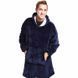 Плед толстовка с капюшоном и рукавами Huggle Hoodie оверсайз. Цвет: синий 00016278 фото 8