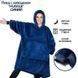 Плед толстовка с капюшоном и рукавами Huggle Hoodie оверсайз. Цвет: синий 00016278 фото 15