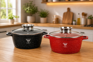 Каструля Top Kitchen з мармуровим покриттям та скляною кришкою TK00051 20 см 2,1л TК51 фото