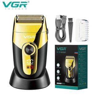 Профессиональная электробритва VGR V-383 Finale Shaver с подставкой, машинка мужская для бритья 00015313 фото