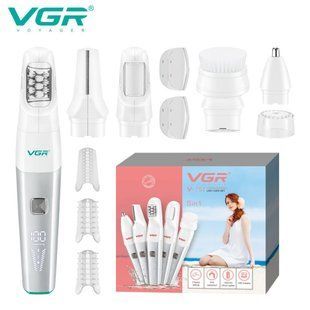 Эпилятор VGR 5 в 1 V-752, 5 насадок. Цвет: зеленый 00014821 фото