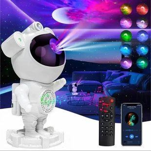 Ночник проектор звездного неба Астронавт с Bluetooth колонкой Sky Star Astronaut Bambi ZZ-202 00022155 фото