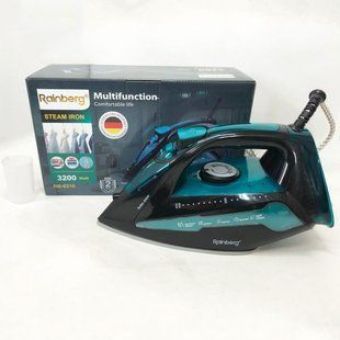 Утюг Rainberg RB-6310 3200W, паровой утюг, керамическая подошва, мощный утюг, утюг гладильный 00013345 фото
