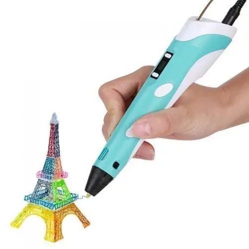 3D ручка з LCD дисплеєм та набором еко пластику для 3Д малювання 3D Pen Blue 00016123 фото