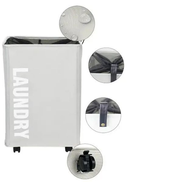 Тканевая корзина для белья с ручками ROLLING BAG AND243, ящик для белья 00013217 фото