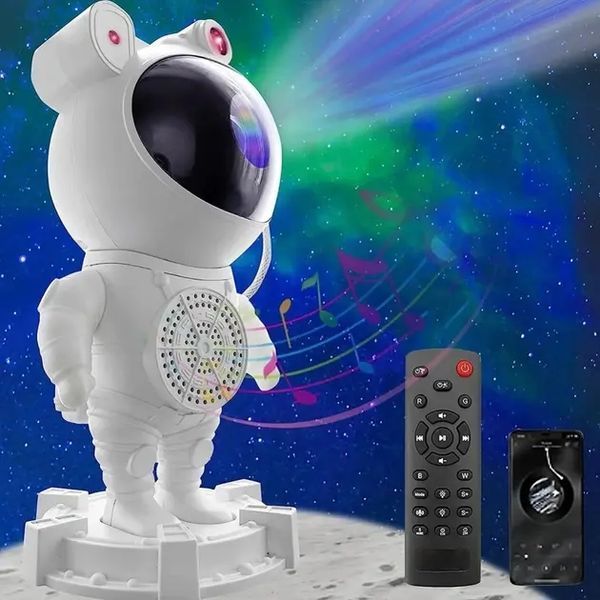 Ночник проектор зоряного неба Астронавт із Bluetooth колонкою Sky Star Astronaut Bambi ZZ-202 00022155 фото