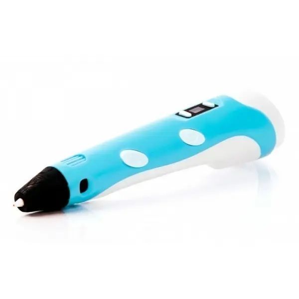 3D ручка з LCD дисплеєм та набором еко пластику для 3Д малювання 3D Pen Blue 00016123 фото