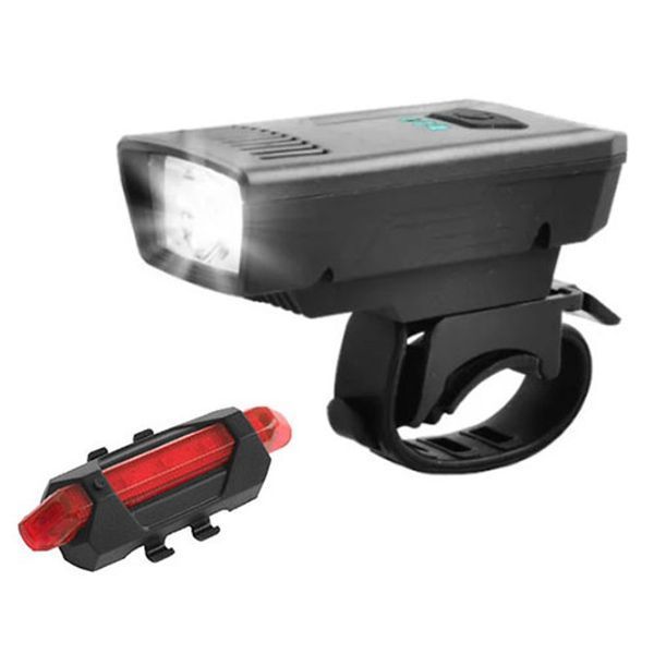 Велофонарь аккумуляторный комплект 1803-1-XPE + STOP-5LED, Велосипедный свет на руль 00016792 фото