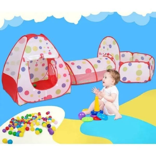 Палатка детская игровая замок 3 в 1 Домик-Шатер-Бассейн 00016055 фото