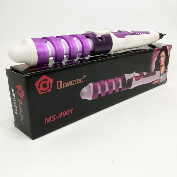 Плойка спіральна для волосся Domotec MS 4901 з кераміко-турмаліновим покриттям, Стайлер для завивки 00014530 фото