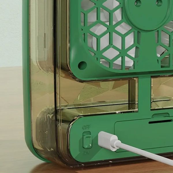 Настольный мини-вентилятор JISULIFE Вентилятор с USB и функцией увлажнения 4-скорости 00018590 фото