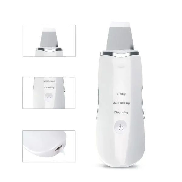 Ультразвуковой скраббер портативный для чистки лица Face Cleaner 8816 / Очиститель поров / Скрабер лифтинг 00024431 фото