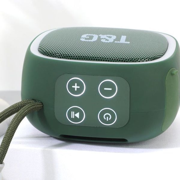 Портативна Bluetooth-колонка TG659 з ремінцем, Бездротова колонка портативна потужна. Колір: зелений 00017631 фото