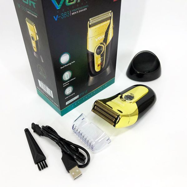 Профессиональная электробритва VGR V-383 Finale Shaver с подставкой, машинка мужская для бритья 00015313 фото