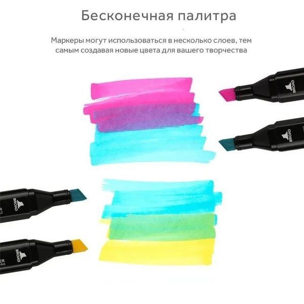 Набор скетч маркеров для рисования Touch 36 шт двусторонние профессиональные фломастеры для художников 00015794 фото
