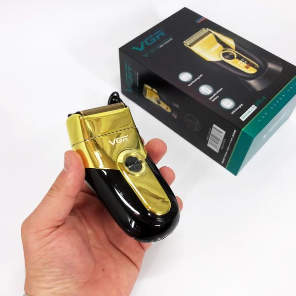 Профессиональная электробритва VGR V-383 Finale Shaver с подставкой, машинка мужская для бритья 00015313 фото
