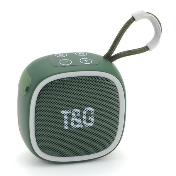 Портативна Bluetooth-колонка TG659 з ремінцем, Бездротова колонка портативна потужна. Колір: зелений 00017631 фото