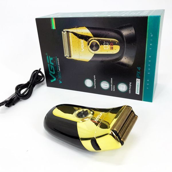 Профессиональная электробритва VGR V-383 Finale Shaver с подставкой, машинка мужская для бритья 00015313 фото