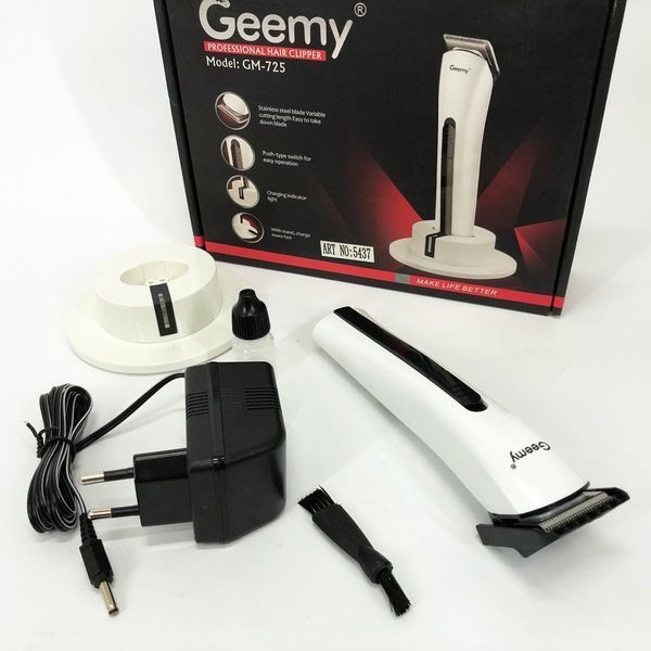 Беспроводная машинка для стрижки волос GEMEI GM-725, Профессиональная бритва-машинка для стрижки волос 00014520 фото