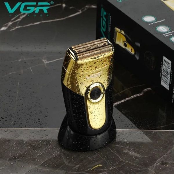 Профессиональная электробритва VGR V-383 Finale Shaver с подставкой, машинка мужская для бритья 00015313 фото