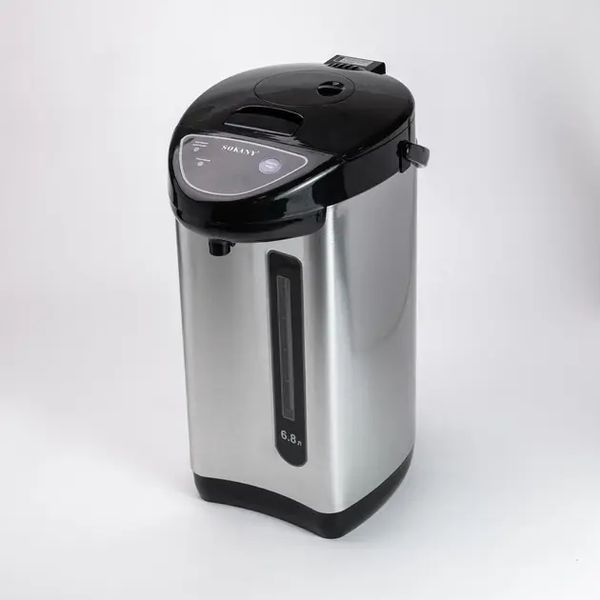 Термопот SOKANY SK-09028 на 6,8 л 1600 Вт хром термочайник электрический термос SK-09028 00019543 фото