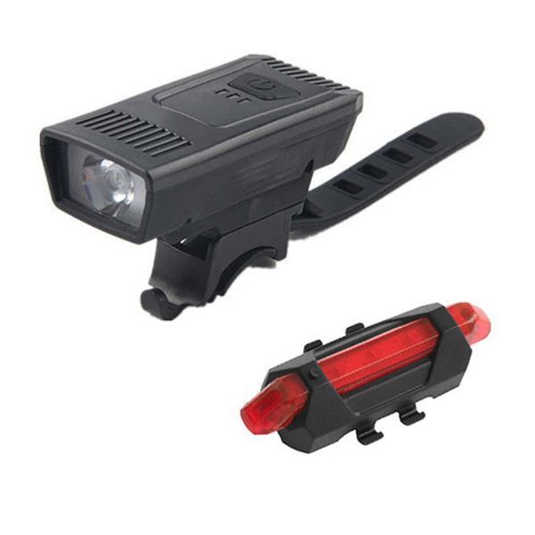 Велофонарь аккумуляторный комплект 1803-1-XPE + STOP-5LED, Велосипедный свет на руль 00016792 фото