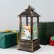 Музыкальный металлический новогодний фонарик-светильник h=28 см 00024796 фото 1