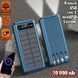 Мобільна зарядка Power Bank на сонячній батареї UKC 10000 mAh Solar 00017947 фото 2