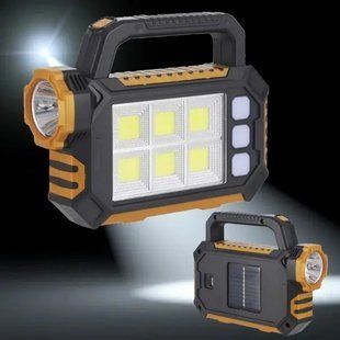 Ручний ліхтар HS-8029 на сонячній батареї потужний LED ліхтарик 3 режимами освітлення 00023127 фото