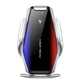 Автомобильный держатель S7 для телефона с беспроводной быстрой зарядкой flying wings. Цвет: серебряный 00017022 фото
