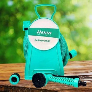 Шланг поливальний 10м з котушкою і розпилювачем з 7 режимами Helen Garden Tools шланг садовий, що розтягується 00012963 фото