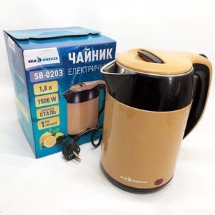 Чайник термос SeaBreeze SB-0203 1.8 Л 1500 Вт, Хороший електричний чайник, Чайник електро, Стильний 00020116 фото