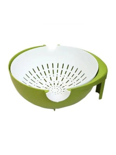 Универсальная миска &ndash; друшляк Mesh Strainer Drain Basket ∙ Хозяйственная силиконовая корзина со сливом 2в1 00019299 фото