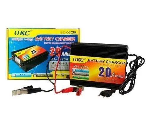 Зарядний пристрій акумулятора UKC Battery Charger 20A MA 1220A black 00017982 фото