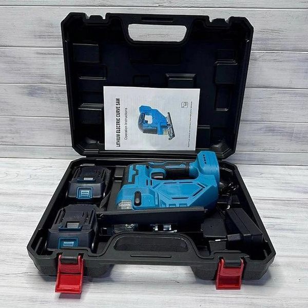 Аккумуляторный бесщеточный лобзик 24V с 2 АКБ в пластиковом кейсе с регулировкой скорости и угла наклона 00012705 фото
