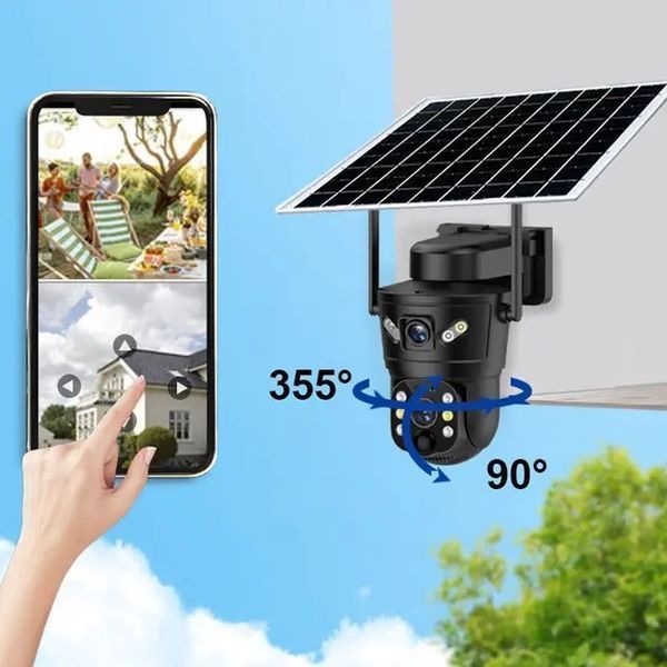 IP камера відеоспостереження RIAS D05 (v380Pro APP) 4G 2 3MP+3MP 00017554 фото